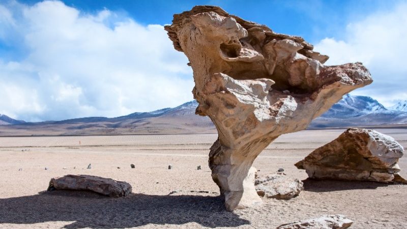 Strange rock formation in Salar de Uyuni